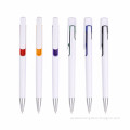 Solid White Barrel Personalized Logo Plastic Pen